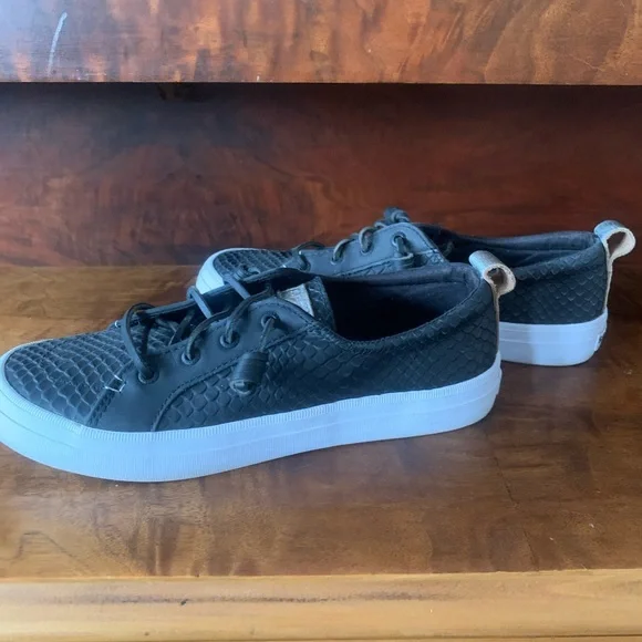 Sperry Black Textured Sneakers - Picture 1 of 6